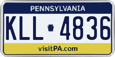 PA license plate KLL4836