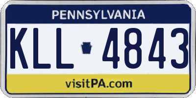PA license plate KLL4843