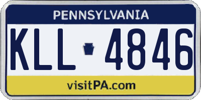 PA license plate KLL4846