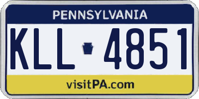 PA license plate KLL4851