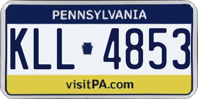 PA license plate KLL4853