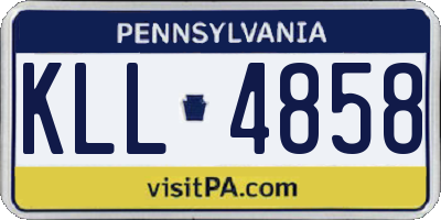 PA license plate KLL4858