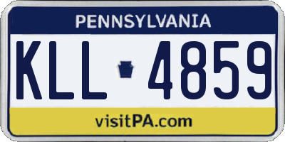 PA license plate KLL4859