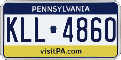 PA license plate KLL4860