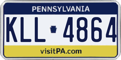 PA license plate KLL4864
