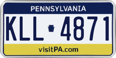 PA license plate KLL4871