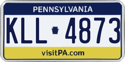 PA license plate KLL4873