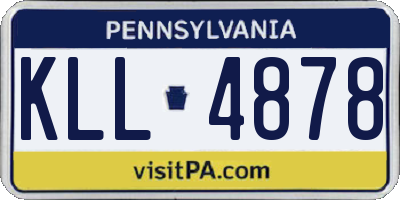 PA license plate KLL4878