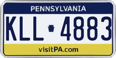 PA license plate KLL4883