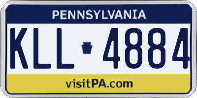PA license plate KLL4884