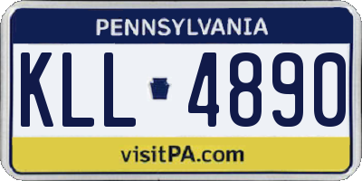 PA license plate KLL4890