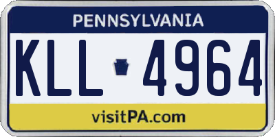 PA license plate KLL4964