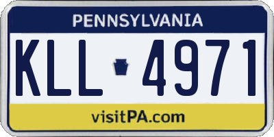 PA license plate KLL4971