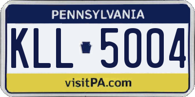 PA license plate KLL5004