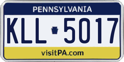 PA license plate KLL5017