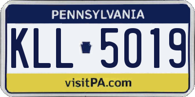 PA license plate KLL5019