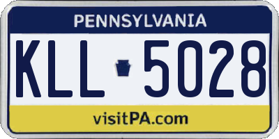 PA license plate KLL5028