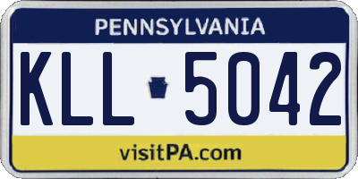 PA license plate KLL5042