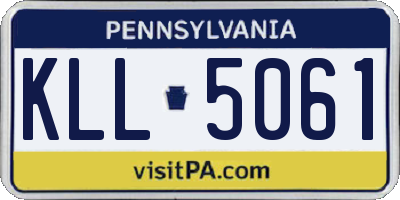 PA license plate KLL5061