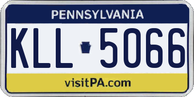 PA license plate KLL5066