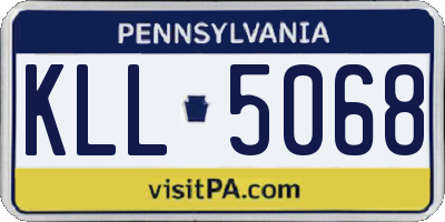 PA license plate KLL5068