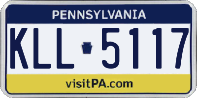 PA license plate KLL5117