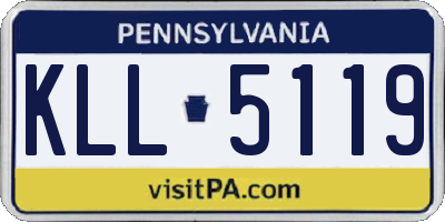 PA license plate KLL5119