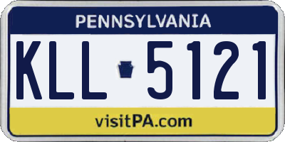 PA license plate KLL5121