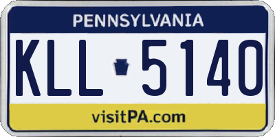 PA license plate KLL5140