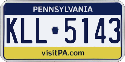 PA license plate KLL5143