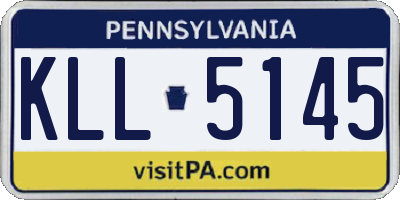 PA license plate KLL5145