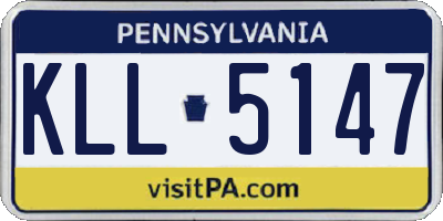 PA license plate KLL5147