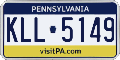 PA license plate KLL5149