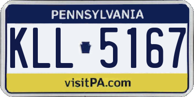 PA license plate KLL5167