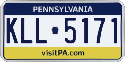 PA license plate KLL5171