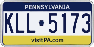 PA license plate KLL5173