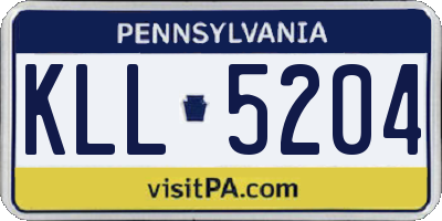 PA license plate KLL5204