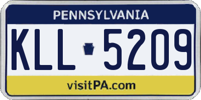 PA license plate KLL5209