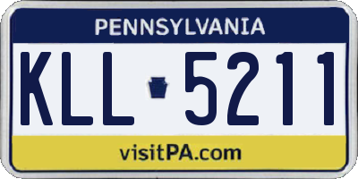 PA license plate KLL5211