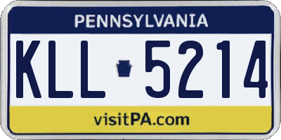 PA license plate KLL5214