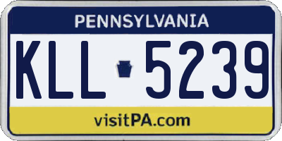 PA license plate KLL5239