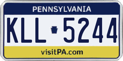 PA license plate KLL5244