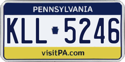 PA license plate KLL5246