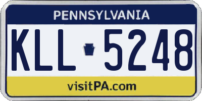 PA license plate KLL5248