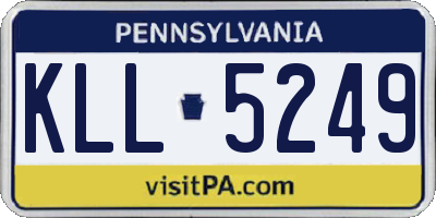PA license plate KLL5249