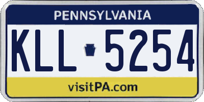 PA license plate KLL5254