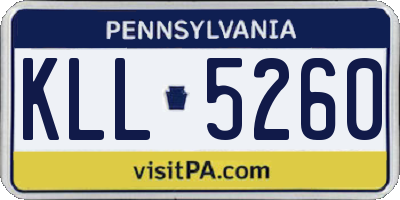 PA license plate KLL5260