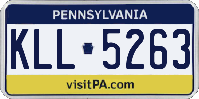 PA license plate KLL5263