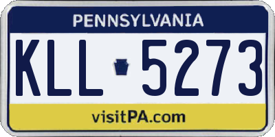 PA license plate KLL5273