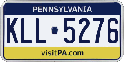 PA license plate KLL5276